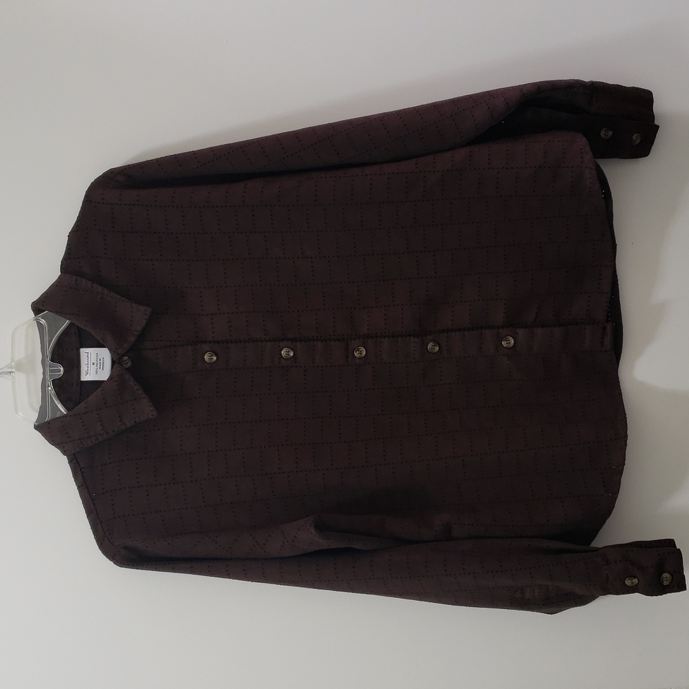 Womens Westbound No Iron Soft and Comfortable Vegan Faux Suede Button Down Shirt